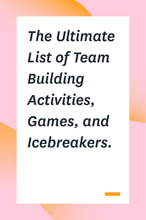 Team building games don't have to feel cheesy. In fact, team building activities and icebreakers can be the perfect way to help your team bond and problem solve better together. Here's an epic list of team building games to get you started. #teambuilding #icebreakers #remoteteam Cheer Sleepover Ideas Team Bonding, Sorority Retreat Ideas Activities, Sorority Bonding Activities Team Building, Sisterhood Bonding Activities, Bonding Games For Teams, Bonding Activities Sisterhood, Sisterhood Bonding Activities Sorority, Cheer Team Bonding Activities, Sorority Bonding Activities