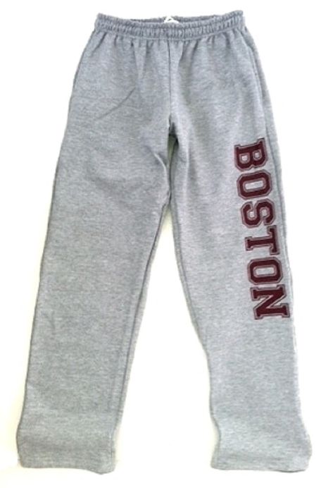 PRICES MAY VARY. Sweatpants by Gildan in 9 oz. 50/50 cotton polyester Side seam pockets Covered elastic waistband with drawstring Slightly tapered leg with open bottom Boston Sweatpants in sport grey with maroon Boston imprint on one leg, Gildan pocketed, open leg sweat pants with jersey lined side seam pockets and slightly tapered legs. Elastic drawstring waist. Cheap Fleece Tops For College, Cheap Nike Tops For Loungewear, Cheap Cotton Baseball Jersey With Crew Neck, Cheap Crew Neck Tops For Light Sports, Cheap Gap Sweater For Spring, Cheap Gap Fleece Top, Pajamas With Sweatpants, Open Bottom Sweat Pants, Cute Pajamas Sweatpants