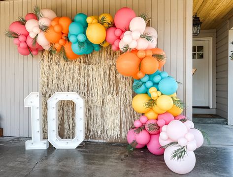 We celebrated the big “10” at our house for Leila yesterday!! We had a Luau theme including Hawaiian attire, leis for everyone, shave ice and so much fun! #hawaiianbirthdayparty #luauparty #birthdayideas #birthdayballoons #balloongarland #balloonstylist #balloondecor #portangeleswa #portangeleswashington #sequimwashington #pnwevents Luau Party Balloon Arch, Arch Ideas, Hawaiian Birthday Party, Shave Ice, Luau Theme, Shaved Ice, Tropical Design, Luau Party, Balloon Arch