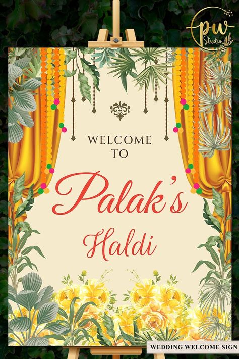 Buy Haldi Welcome Signs as Haldi Welcome Board, Welcome to Haldi Signs & Haldi Decoration, Haldi Decor as Pithi Signs, Wedding Haldi Posters Online in India - Etsy Signs As, Haldi Poster, Haldi Welcome Board, Decoration Haldi, Haldi Decoration, Haldi Decor, Welcome Board, Signs Wedding, Welcome Signs