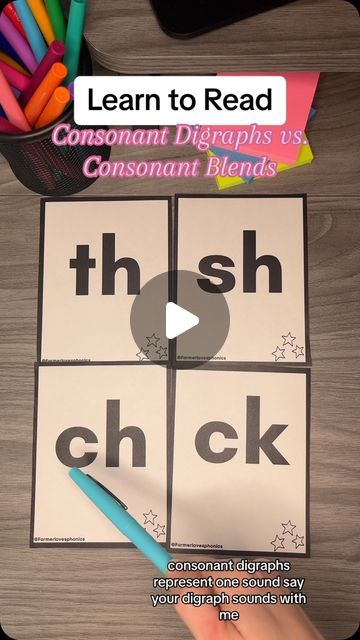 Sound Cards Phonics, Blending Letter Sounds Activities, Consonants Blends, Digraphs Kindergarten, Digraph Activities, Consonant Blends Activities, Consonant Clusters, Teaching Learning Material, Digraphs Activities