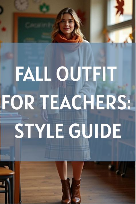 Fall Outfit for Teachers: Style Guide Teacher Winter Outfits, Outfit For Teachers, Sweaters Chic, Fall Outfits For Teachers, Long Skirt Winter, Hipster Outfits Fall, Autumn Looks, Classroom Style, Long Skirt Casual