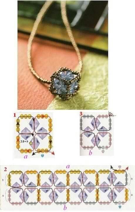 Sq Beaded Bead, Motifs Perler, Beaded Beads, Beaded Jewelry Tutorials, Seed Bead Tutorial, Beaded Crafts, Beaded Bracelet Patterns, Beaded Jewelry Patterns, Beads And Wire