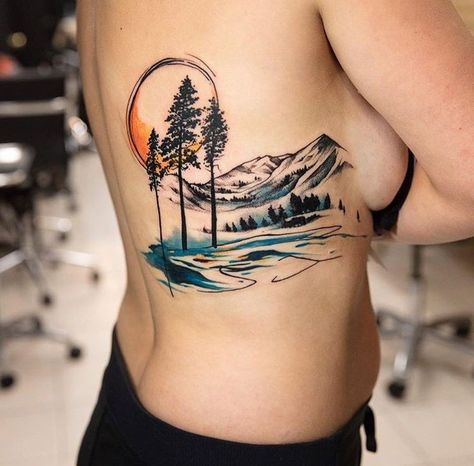 Nature Tattoo Sleeve, Hiking Tattoo, Tattoos For Women Half Sleeve, Tatuaje A Color, Nail Tattoo, Time Tattoos, Nature Tattoos, Symbolic Tattoos, Teen Boy