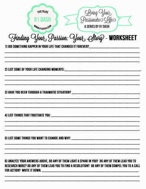 Finding your passion work sheet printable Secret Journal, Family Tree Worksheet, Worksheet For Kindergarten, Personal Mission Statement, Finding Purpose In Life, Cbt Worksheets, Passion Work, Find Your Passion, Work Sheet