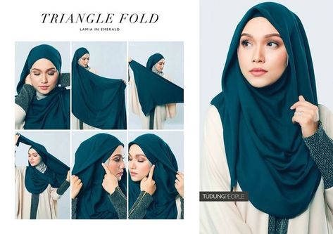 Square Hijab Tutorial, New Hijab Style, Hijabi Mode, Hijab Stile, How To Wear Hijab, Simple Hijab Tutorial, Style Tutorial, Hijab Designs, Simple Hijab