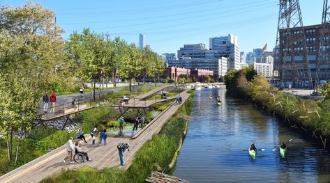 Chicago River eco-park wants to clear pollution and attract wildlife - Curbed Chicago Mumbai Station, Architecture Space, Floating Garden, Sustainable City, Chicago River, Green City, Water Design, City Design, Urban Area