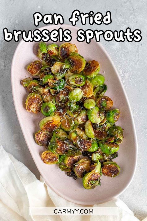 Sliced Brussels Sprouts Recipe, Sauteed Frozen Brussel Sprouts, Brussel Sprouts In Pan, Brussel Sprout Pan Fried, Brussel Sprout Recipes On Stove Top, Brussel Sprout Recipes From Frozen, Fresh Brussels Sprouts Recipes, Pan Fry Brussel Sprouts, Saute Brussel Sprouts