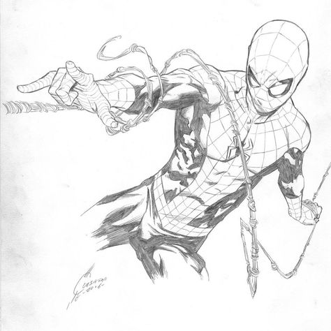 Joe Quesada on Instagram: “A little Spider-Man for today. In case you can't tell, hands are one of my favorite things to draw. You can express as much emotion and…” Spider Man Reference, Marvel Sketches, Inking Practice, Superhero Sketches, Spider Man Poses, Joe Quesada, Comic Art Sketch, Spider Man Art, David Finch