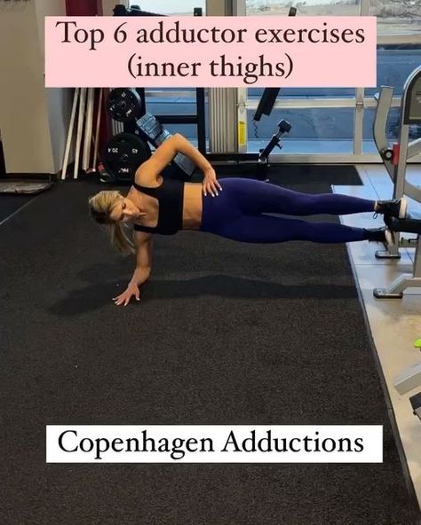 HAILEY BABCOCK- FEMALE 40+ COACH on Instagram: "One of the most common questions I get asked is how to strengthen the adductors. 90% of women I train are weak in the inner thighs. When we look at building a bullet proof body to support us as we age, we can’t neglect this area. Here are 5 ways to strengthen them at home or the gym. 3 sets is sufficient enough to start ➡️Copenhagen Adductions- if you haven’t done Copenhagens before- get ready!😂. There are easier versions to start with as thi Adductor Workout, Single Leg Glute Bridge, Lateral Lunges, Bullet Proof, Glute Bridge, Common Questions, Inner Thigh, 5 Ways, Fat Loss