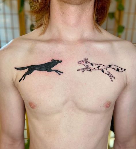 Simple Coyote Tattoo, Portland Tattoo Artist, Arctic Fox Tattoo, Black Fox Tattoo, Kelpie Tattoo, Kestrel Tattoo, Epic Tattoos, Red Fox Tattoos, Coyote Tattoo