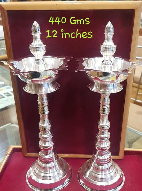 Pooja Silver Items, Silver Kundulu Designs, Silver Diya, Silver Idols, Puja Ghar, Silver Things, Pooja Decor, Silver Articles, Silver Jewellry