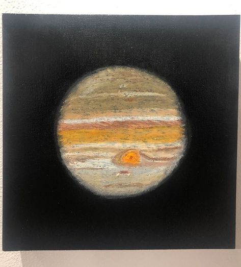 Mallory Henig, Jupiter, Acrylic and Oil Pastel Jupiter Painting, Jupiter Drawing, Space Drawings, Space Stuff, Oil Pastel Art, Oil Pastel Drawings, Educational Websites, Pastel Drawing, Painting Art Projects