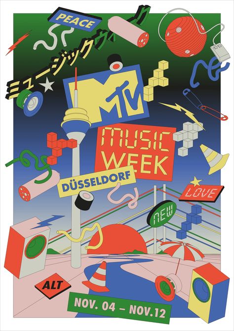 Augsburg Germany, Mtv Music, Music Week, Music Poster Design, Motion Graphics Design, Keys Art, Its Nice That, Art Festival, Cinema 4d