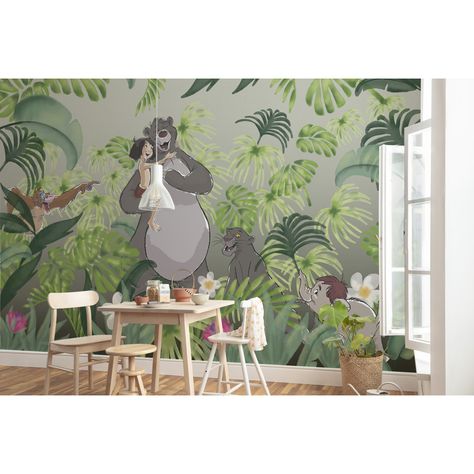 Try this photo wallpaper for cosiness, calmness and relaxation! Balu has his claws out and likes to make his friends laugh in the jungle. Jungle Book Nursery, Book Bedroom, Books Kids Room, Jungle Wall Mural, Jungle Bedroom, Jungle Book Disney, Jungle Mural, Jungle Wall, The Jungle Book