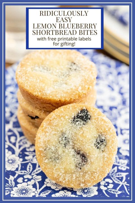 Ridiculously Easy Lemon Blueberry Shortbread Bites Shortbread Bites Recipes, Blueberry Shortbread, Mmm Cookies, Shortbread Bites, Cookies Jar, Food Cookies, Lemon Blueberry Muffins, Shortbread Recipes, Spring Desserts