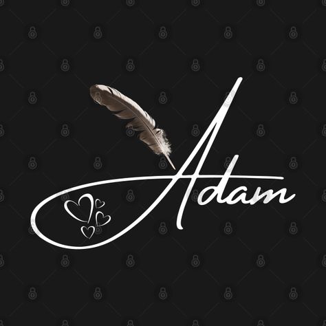 Adam Name Design, Name Wallpaper Design, Adam Name, Wallpaper With Name, Write Name On Pics, Islamic Names, Shower Background, Tattoo Logo, Baby Shower Background