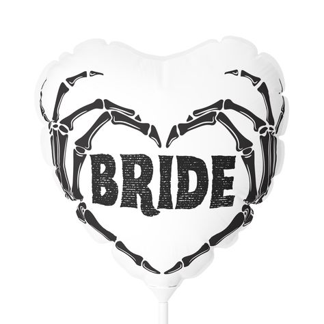 Horror Bridal Shower Ideas, Wedding Shower Halloween Theme, Spooky Bridal Shower Decorations, She Found Her Boo, Halloween Bride Sash, This Witch Is Getting Hitched Bachelorette, Bride Balloon, Spooky Bride, Bridal Shower Balloon