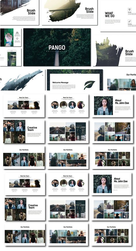 Pango Powerpoint Presentation Templates - 50 Slides Powerpoint Photo Layout, Power Point Photo Presentation, Photo Collage Powerpoint, Photo Presentation Layout, Powerpoint Collage, Photo Slideshow Ideas, Portfolio Presentation Design, Photo Presentation Ideas, Picture Presentation