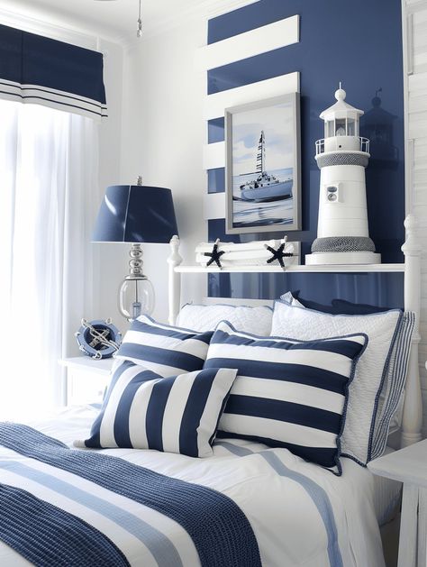 Nautical Room Ideas, Nautical Living Room Ideas, Nautical Bedroom Ideas, Nautical Themed Bedroom, Sea Of Tranquility, Nautical Room, Nautical Bedroom, Boat Model, Slaap Lekker