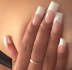 Curved Nails, French Tip Acrylic Nails, French Acrylic Nails, Really Cute Nails, Tip Nails, Spotify Apple, Square Acrylic Nails, Dream Nails, Fire Nails