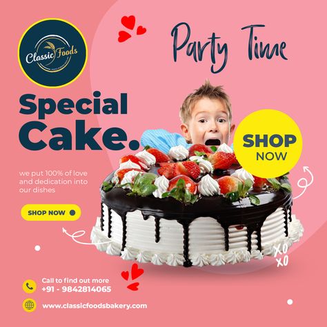 Classic Foods offers a reliable online cake delivery service provider where you can find a wide range of cakes. Our perfectly baked cakes can create wow moments. #OrderCakesOnline #orderbirthdaycakes Baked Cakes, Order Cakes Online, Online Cake Delivery, Cake Delivery, Cake Online, Bakery Shop, Special Cake, Classic Food, Service Provider