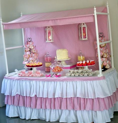 I love the food cabana! Event Planning Board, Rainbow Layer Cakes, 1st Birthday Celebration, Teddy Bear Party, Christening Party, Craft Booth, Bake Sale, Sweet Candy, Candy Buffet