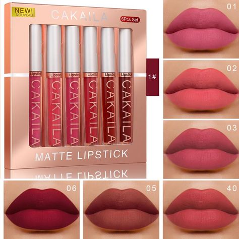 Cheap Lipstick, Buy Quality Beauty & Health Directly from China Suppliers:6PCS Set Of Boxes Velvet Matte Lipstick Lasting Non stick Liquid Lipstick Lip Gloss Nude Glaze Lips Makeup Cosmetics Labiales Enjoy ✓Free Shipping Worldwide! ✓Limited Time Sale ✓Easy Return. Hip Hop Festival, Nude Liquid Lipstick, Red Lipstick Matte, Matte Lipstick Shades, Matte Lipstick Set, Liquid Lipstick Set, Cosmetic Kit, Lipgloss Lips, Waterproof Lipstick