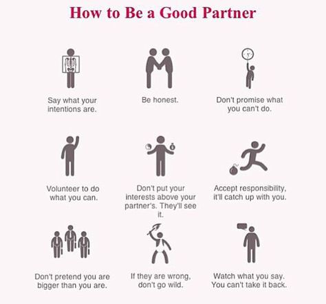 How to be a good partner. Be A Good Partner, Being A Good Partner, How To Be A Good Partner, Be A Better Partner, How To Be Better For Your Partner, Ways To Be A Better Partner, How To Be A Better Partner, How To Motivate Your Partner, A Partner Should Be