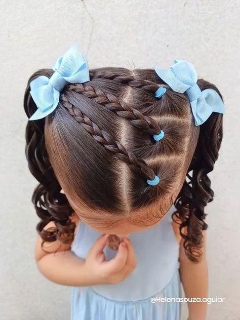 Baby Girl Hairstyles Curly, Easy Toddler Hairstyles, Cute Toddler Hairstyles, Girly Hairstyles, Easy Little Girl Hairstyles, Girl Hair Dos, Lil Girl Hairstyles, Girls Hairstyles Easy, Kids Curly Hairstyles