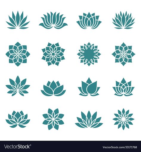 Lotus Vector Illustration, Lotus Motif Design, Lotus Illustration Design, Lotus Logo Symbols, Flower Abstract Illustration, Flower Logo Design Ideas, Lotus Logo Design, Abstract Lotus Flower, Hindu Iconography