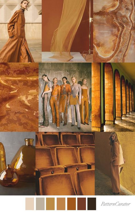 Colour Palettes Aesthetic, Copper Mood Board, Palettes Aesthetic, Pattern Curator, Interior 2024, Color Terracota, Trend 2023, Color Mood, Mood Colors