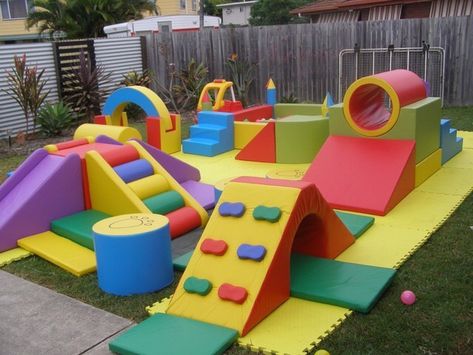 Indoor Playroom, Backyard Toys, Soft Play Area, Daycare Design, Play Area Backyard, Kids Indoor Playground, Soft Play Equipment, Indoor Play Areas, Backyard Playground