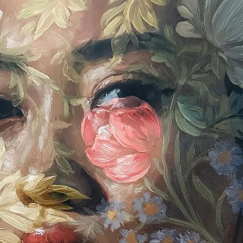 Jess Currier on Instagram: "Close up with this latest oil on @artefexart panel ✨  Swipe through to see the way the paint dried with such a gorgeous, glossy finish. (And how cool is that custom engraving they offer on the back!?). Can’t wait to get painting on the next ones.   #artefexart #oilpainting #artistsoninstagram #instaart #art #contemporarypainting #artofinstagram #artoftheday" Close Up Drawing, Jess Currier Art, Close Up Art, Surreal Portrait, Kpop Drawings, Architecture Drawing Art, Seasons Art, Art Drawings Sketches Creative, Gay Art