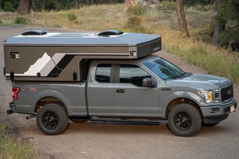 Tufport Campers, Offroad Truck Camper, Pickup Camper Ideas, Supertramp Camper, F150 Camping, F150 Camper, Pickup Bed Camper, F150 Overland, Flatbed Camper