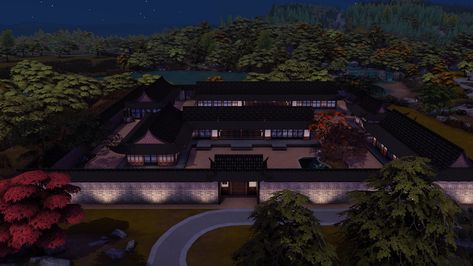 Sims 4 Korean Build, Sims 4 Korean House, Korean Traditional House, Traditional Korean House, Ancient Korea, The Sims 4 Skin, Sims 4 House Plans, Korean Wedding, Traditional Korean