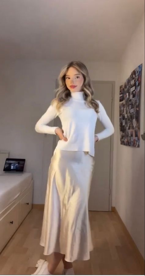 White Midi Skirt Outfit Winter, Christmas Outfit Modest, Modest Valentines Day Outfit, Cute Modest Outfits Winter, Modest Catholic Outfits, White Modest Outfit, Modest Dinner Outfits, Modesty Fashion Christian, Modest Coquette Outfits