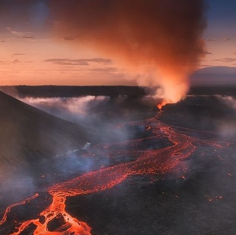 Guide to Iceland on Instagram: "Glowing lava flowing from the new eruption by Litli-Hrutur 🤩⁠ ⁠ If you're a photo enthusiast, you'll enjoy visiting the site around sunset 📸⁠ ⁠ #iceland #icelandtravel #travel #nature #photography #travelphotography #icelandtrip #visiticeland #icelandic #naturephotography #exploreiceland #icelandnature #travelgram #landscapephotography #icelandscape #wanderlust #icelandadventure #adventure #icelandphotography #guidetoiceland #explore #discovericeland #beautifuld Volcano Lava, Iceland Nature, Iceland Landscape, Iceland Adventures, Iceland Photography, Visit Iceland, Lava Flow, Iceland Travel, Travel Nature