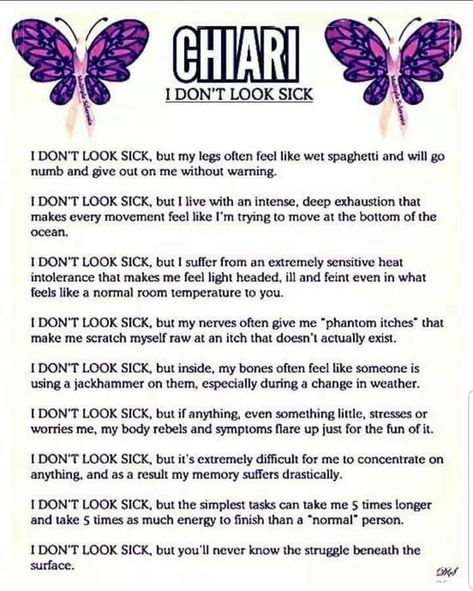 Chiari Malformation Quotes, Chiari Malformation Tattoos, Chiari Tattoo, Arnold Chiari Malformation, Chiari Malformation Surgery, Chari Malformation, Myalgic Encephalitis, Chiari Malformation Awareness, Chiari Malformation