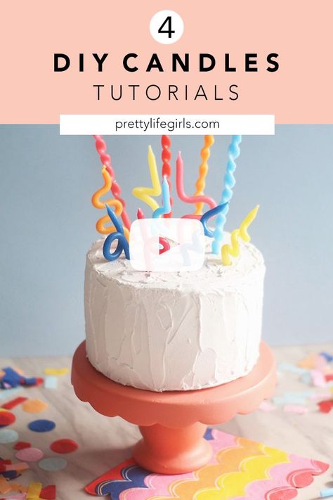 How To Make Birthday Candles, Diy Birthday Candles, Cake Candles Diy, Easy Diy Candles, Candles Twisted, Birthday Candles Diy, Diy Candles Easy, Twisted Candles, Candle Tutorial