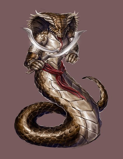 Thunderscape:WoA - Naga by yuikami-da Dnd Yuan Ti, Yuan Ti, Creature Artwork, Dnd Monsters, Fantasy Races, Fantasy Monster, High Fantasy, Arte Fantasy, Fantasy Rpg