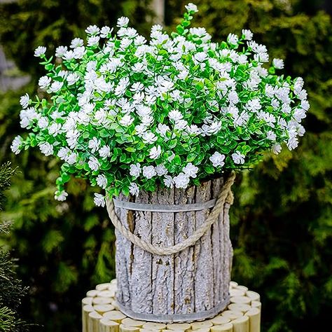 Amazon.com: Artificial Flowers for Outdoors UV Resistant - 12 PCS Bundles Faux Fake Outdoor Plants Plastic Shrubs No Fade Fall Greenery Bushes Home Porch Boxwood Outside Fake Mums Decoration Garden (Yellow) : Home & Kitchen Artificial Flowers Outdoors, Spring Greenery, Home Flower Arrangements, Decoration Window, Mums Flowers, Planting Shrubs, Garden Porch, Herb Pots, Outdoor Flowers