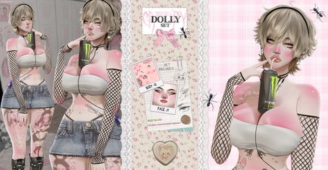 ✞ 𝐂𝐫𝐞𝐞𝐩𝐲𝐃𝐨𝐥𝐥𝐲 𝐒𝐞𝐭 🍥 | Dumbabie on Patreon Body Blush, Sims 4 Makeup, Sims 4 Anime, Free Sims 4, Sims 4 Body Mods, Sims 4 Cc Makeup, Tumblr Sims 4, Sims 4 Cc Folder, Sims 4 Dresses