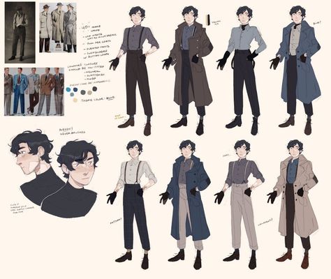 Detective Outfit Anime, Hand In Coat Pocket Reference Drawing, How To Draw Coats Jackets, Trench Coat Pose Reference, Trench Coat Art Reference, Coat Hanging Off Shoulders Drawing, How To Draw A Trench Coat, Trench Coat Outfit Drawing, Detective Drawing Character Design