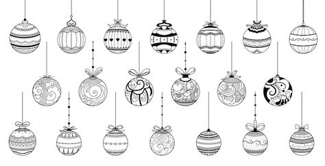 Free vector line style christmas bauble ... | Free Vector #Freepik #freevector #christmas-bauble #christmas-ornament #christmas-ball #bauble Elements Design, Line Art Vector, Vector Line, Christmas Bauble, Christmas Drawing, Ball Ornaments, Christmas Inspiration, Christmas Balls, Christmas Baubles