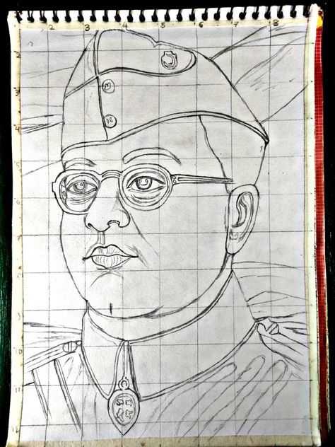 Subhash Chandra Bose Sketch, Subhash Chandra Bose Drawing, Bird Silhouette Art, Naruto Drawings Easy, Subhash Chandra Bose, Easy Paintings For Beginners, Joker Drawings, Friends Sketch, Oil Pastel Drawings Easy