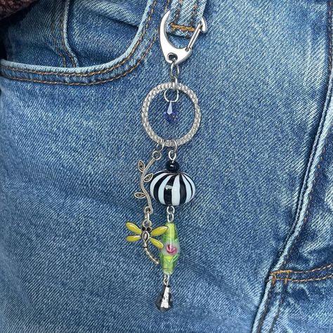 keychains on your pants?! yes please!!! these two are still available, and are one of a kind! dm to purchase or check out the website <3 fulloffishes.myshopify.com Fashion Fairycore, Dragonfly Keychain, Cottagecore Nature, Chain Pants, Green Dragonfly, Dragonfly Charm, Fairycore Cottagecore, Purple Crystals, Yes Please