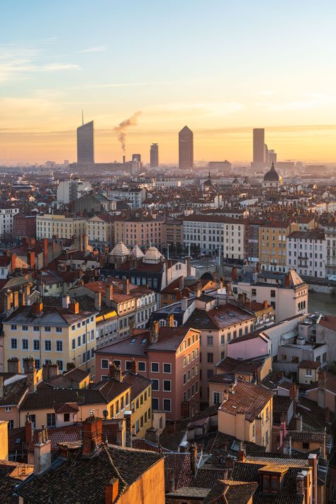 Lyon, France: sunrise on Vieux Lyon Cities In France, Lyon City, Aesthetic Prints, Beautiful Cities, Lyon France, France Photos, France Paris, Most Beautiful Cities, Personal Space