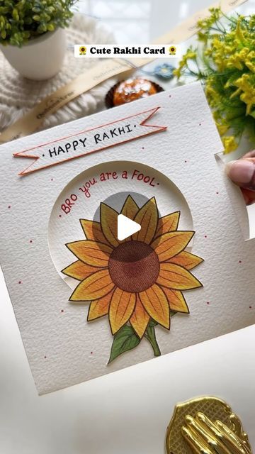 QuinnsArte by Quinal Malara on Instagram: "Cute Rakhi Card🌻 Order Now" Rakhi Cards, Happy Rakhi, Order Now, Greeting Card, Card Ideas, Greeting Cards, On Instagram, Instagram