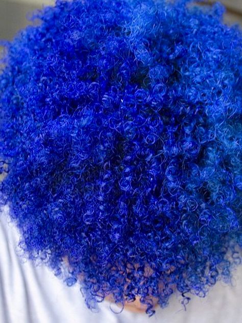 Blue Hair Color On Black Women Natural, Natural Blue Hair Black Women, Natural Hair Dyed Blue, Dark Blue Natural Hair, Blue Hair Black Women Natural, Blue Natural Hair Black Women, Blue Afro Hair, Blue Hair Black Women, Curly Blue Hair